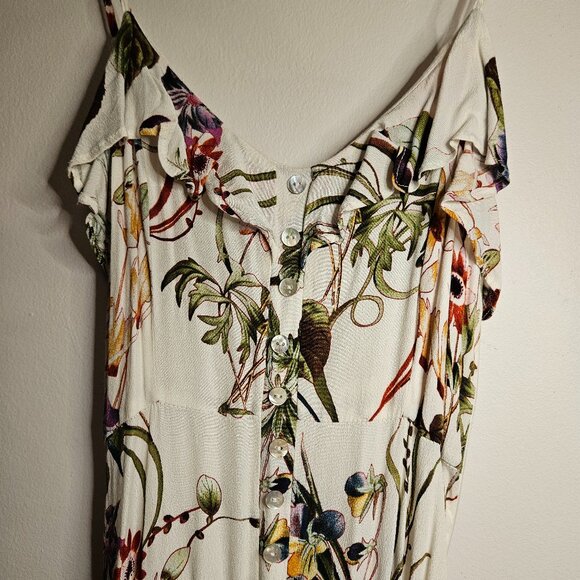 Lulus Bloom Ivory Floral Print Maxi Dress (Size Small) - Picture 5 of 11